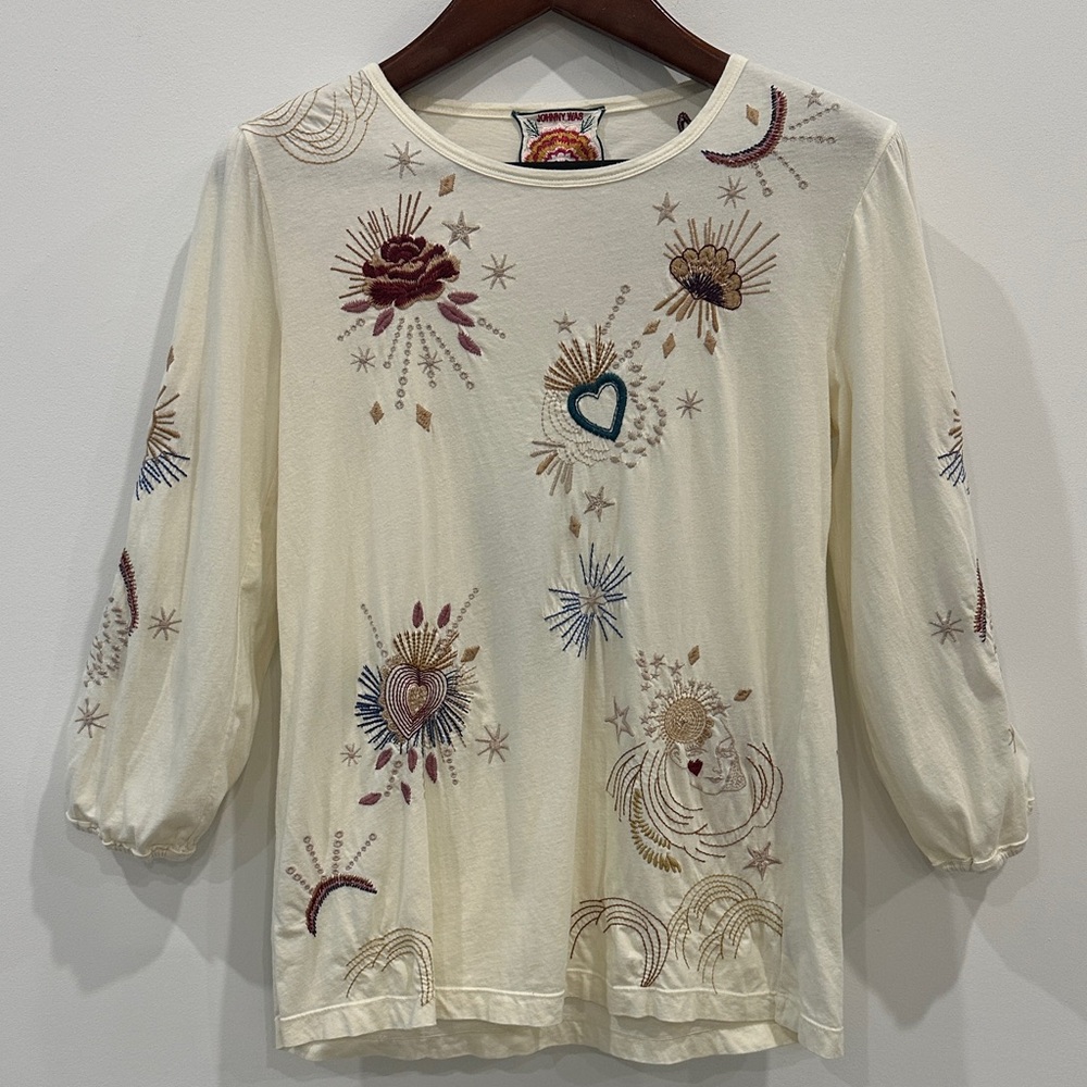 Victoria Puff Sleeve Tee by Johnny Was